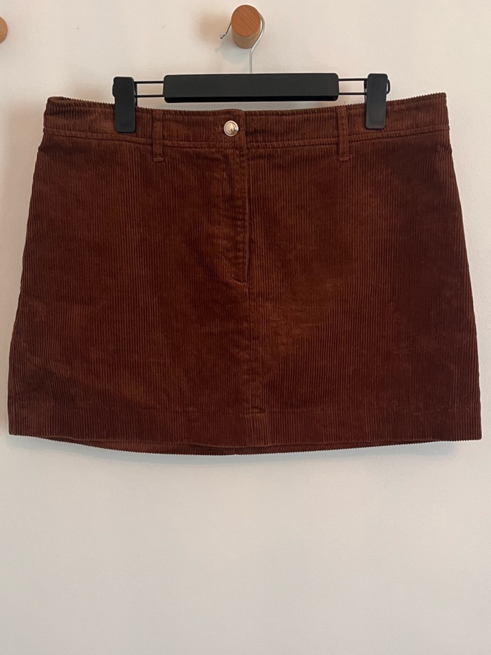 H&M Corduroy Mini Skirt in Brown